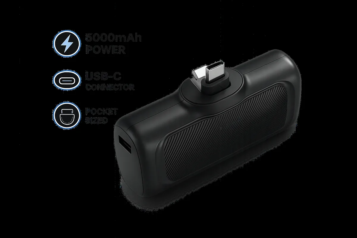 Illustrative portable charger product artwork